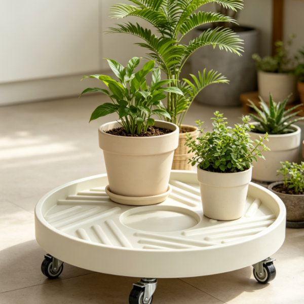 Heavy-Duty Plant Tray With Hidden Wheels