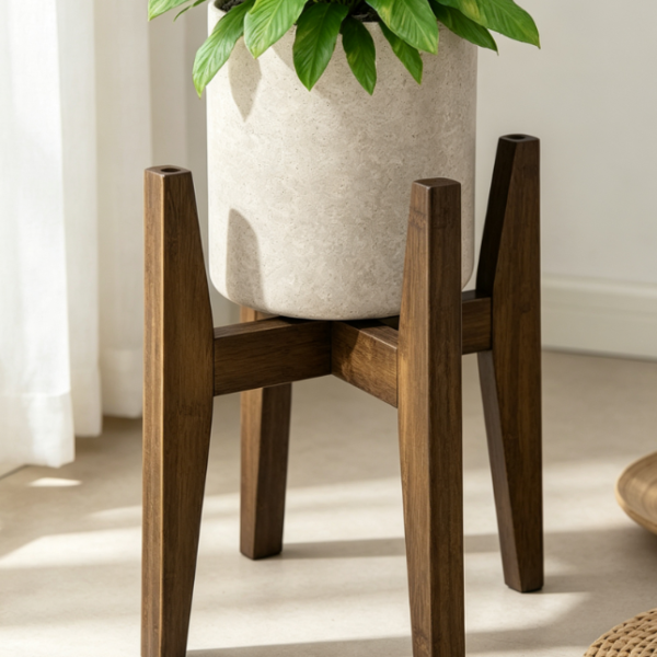 Adjustable Bamboo Plant Stand For Indoor Plants